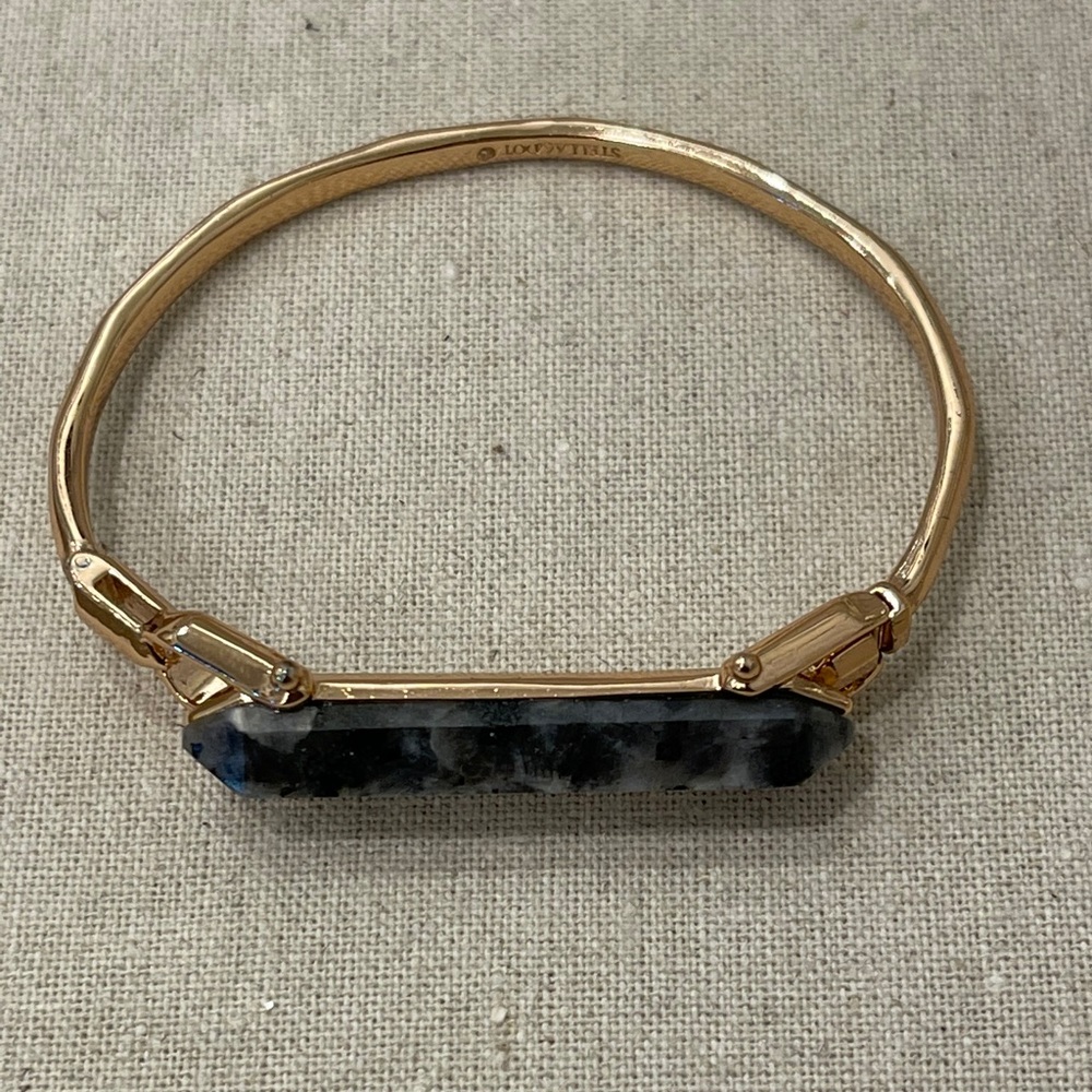 Rose gold stone bangle